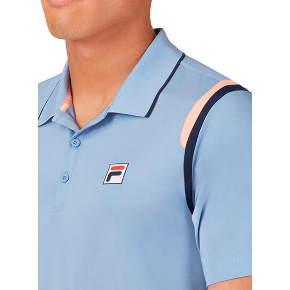 Fila Men`s Solar Power Tennis Polo Blue Chill