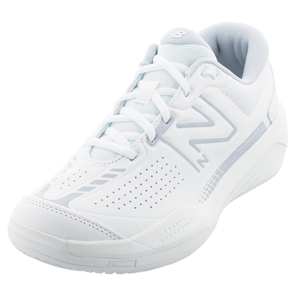 New Balance Women`s 696v5 B Width Tennis Shoes White