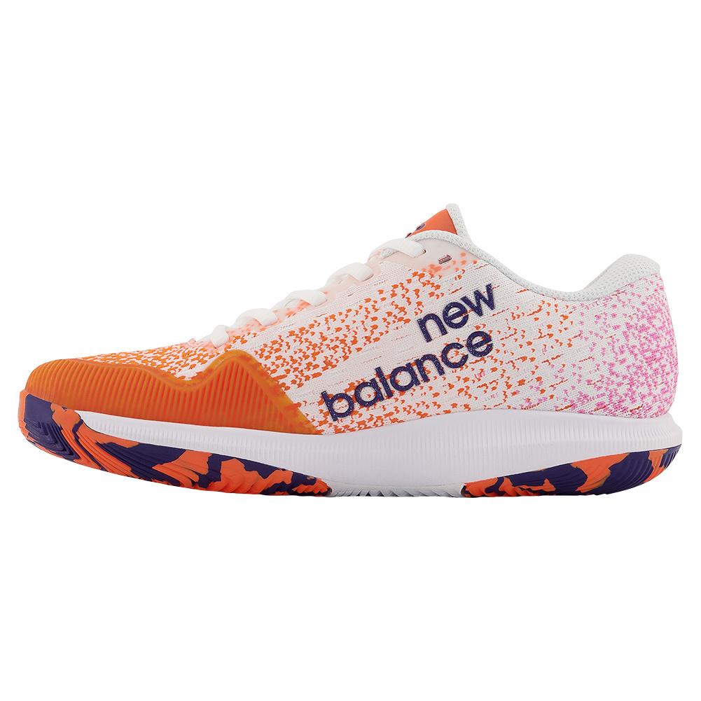New Balance Women`s FuelCell 996v4.5 B Width Tennis Shoes White and Vibrant  Orange