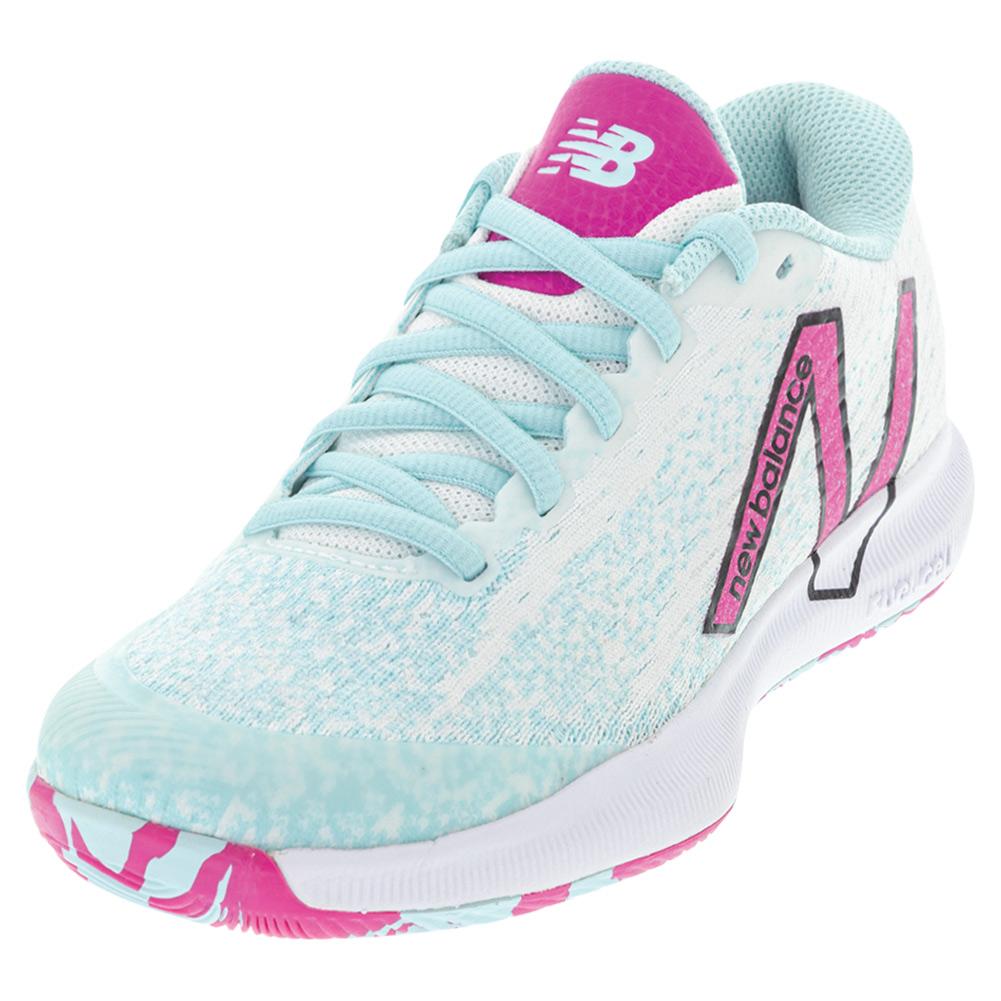 New Balance Women`s FuelCell 996v4.5 B Width Tennis Shoes White and Pink  Glo | Tennis Express