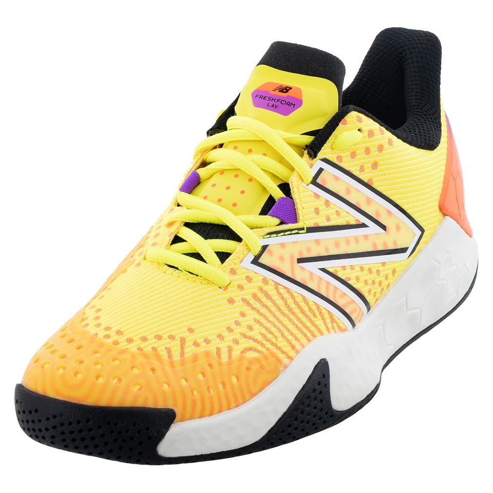 New Balance Women`s Fresh Foam X Lav v2 B Width Tennis Shoes Cosmic  Pineapple and Rose