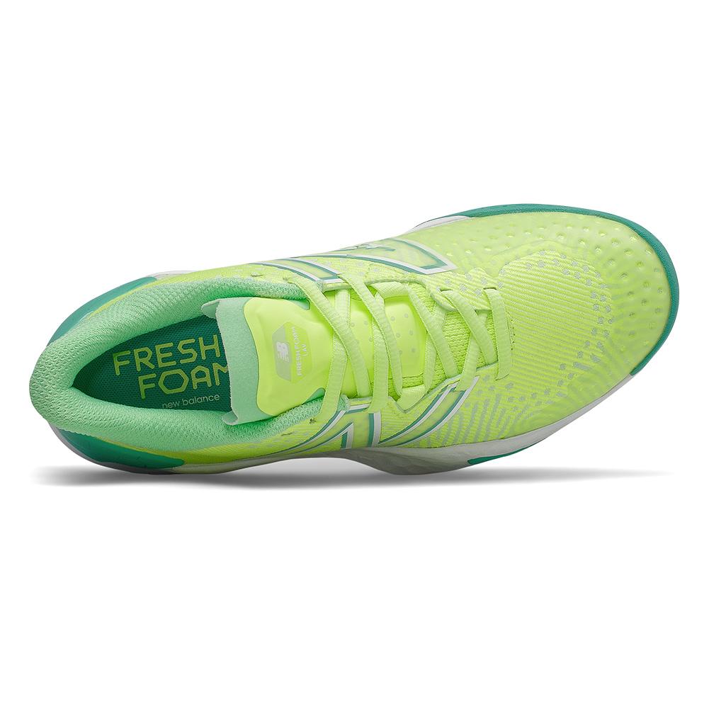 New Balance Women`s Fresh Foam Lav V2 B Width Tennis Shoes Bleached Lime  Glo and Agave