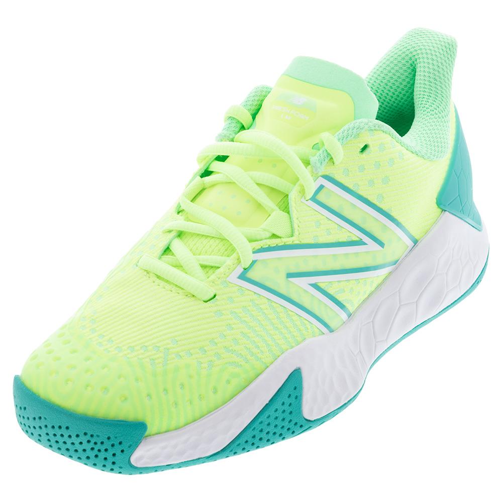 New Balance Women`s Fresh Foam Lav V2 B Width Tennis Shoes Bleached Lime  Glo and Agave