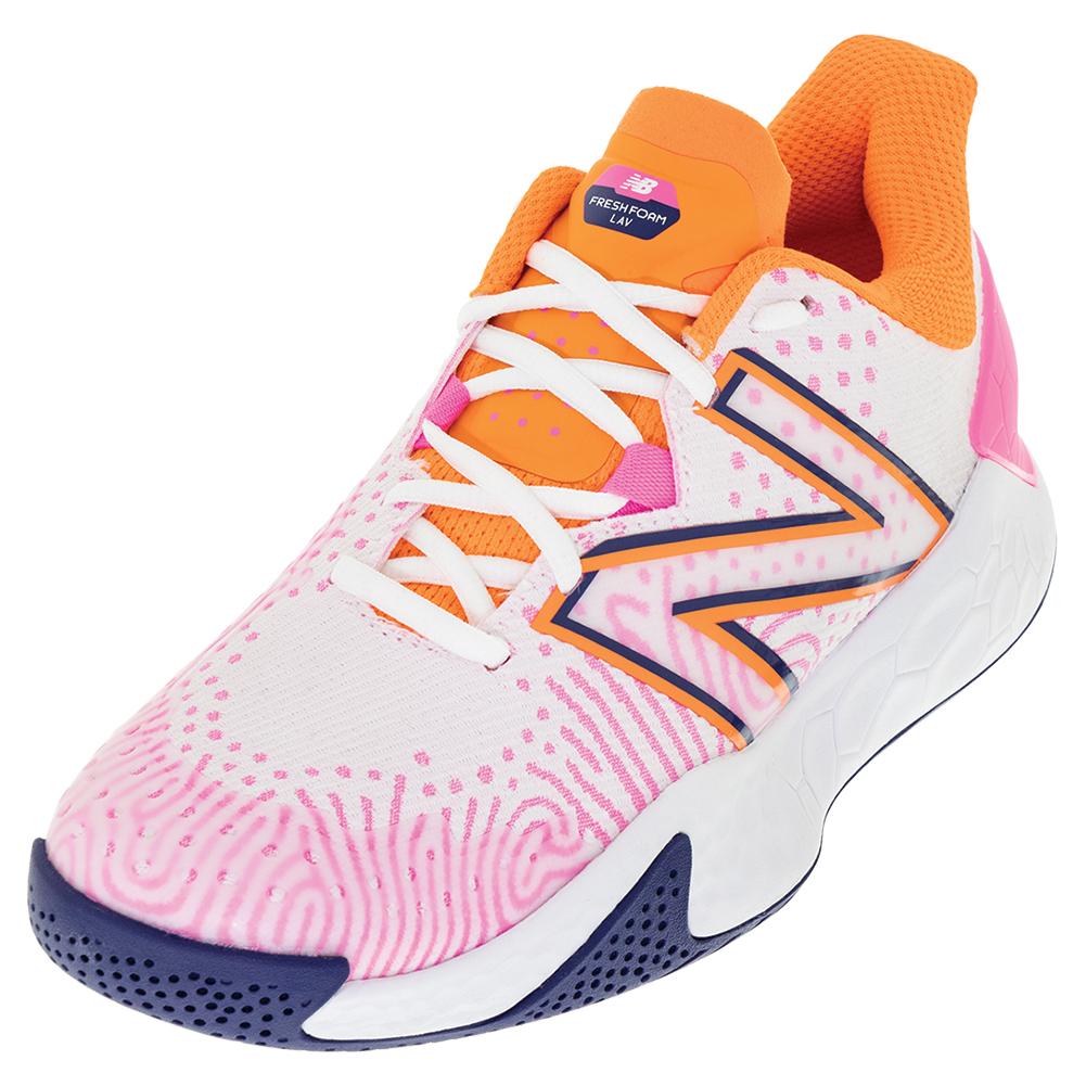 New Balance Women`s Fresh Foam X Lav V2 B Width Tennis Shoes White and  Vibrant Pink
