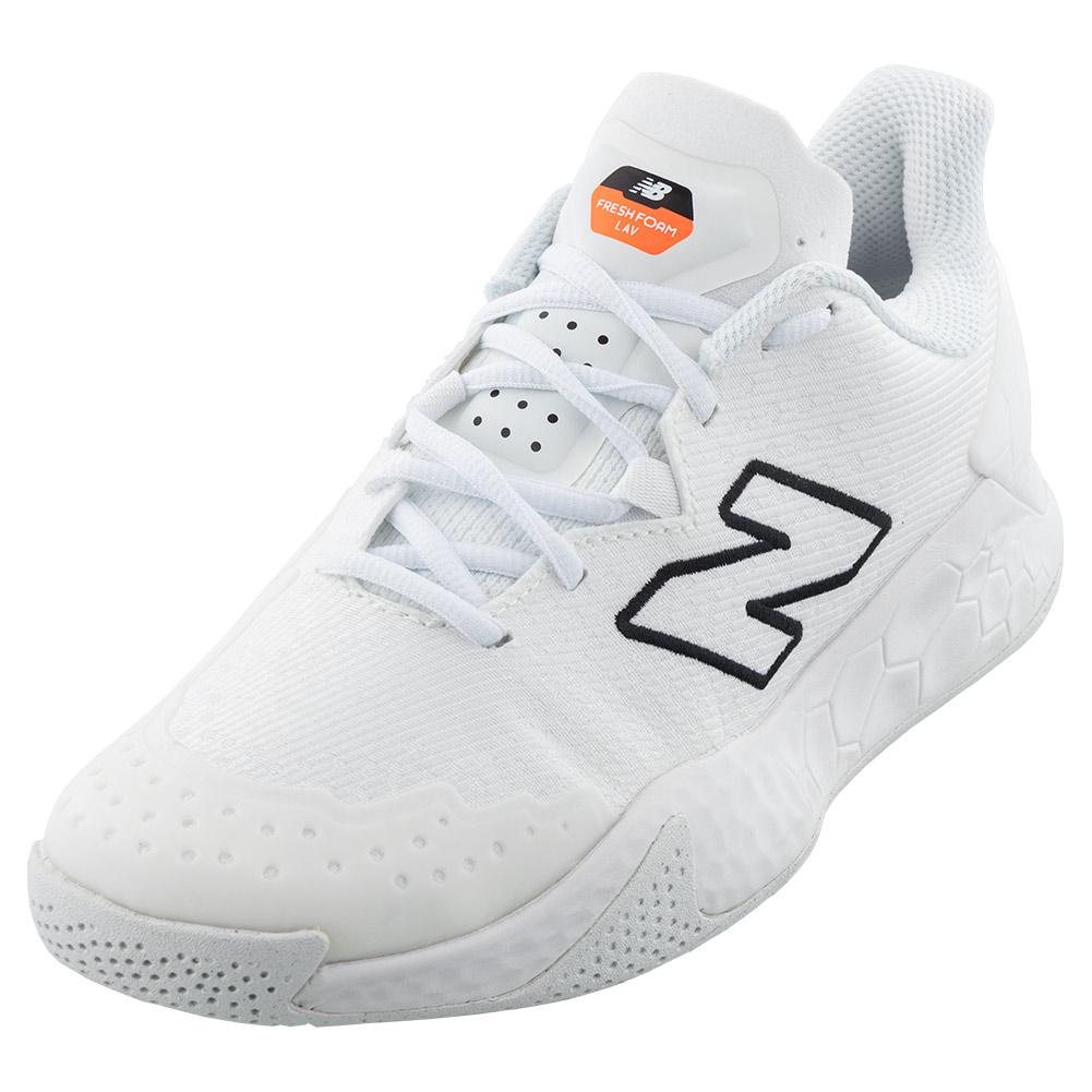 New Balance Women`s Fresh Foam X Lav v2 B Width Tennis Shoes White and Black