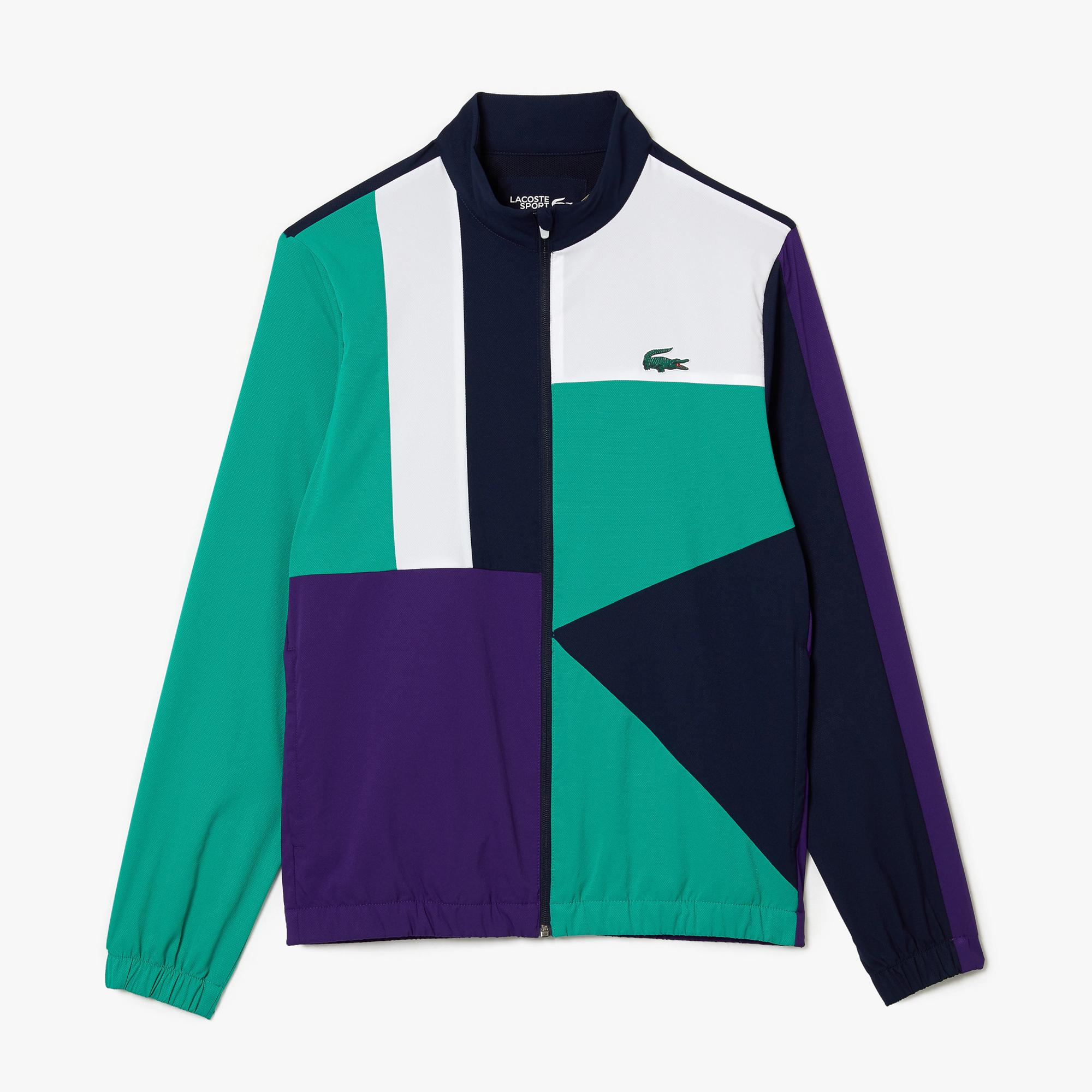 Lacoste Men`s Team Leader Colorblock Tennis Tracksuit Marine and Verdier