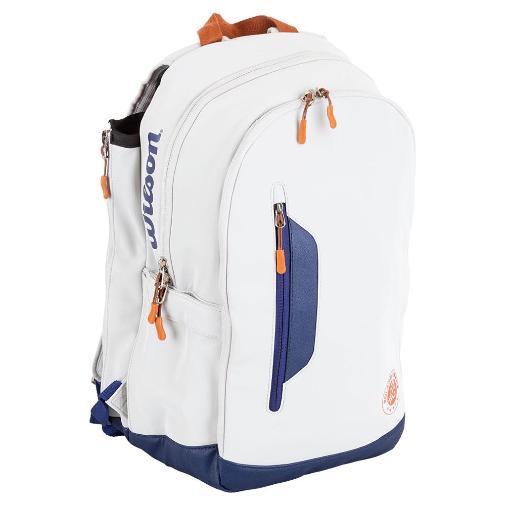 Wilson Roland Garros Premium Tour Tennis Backpack White and Navy | Tennis  Express