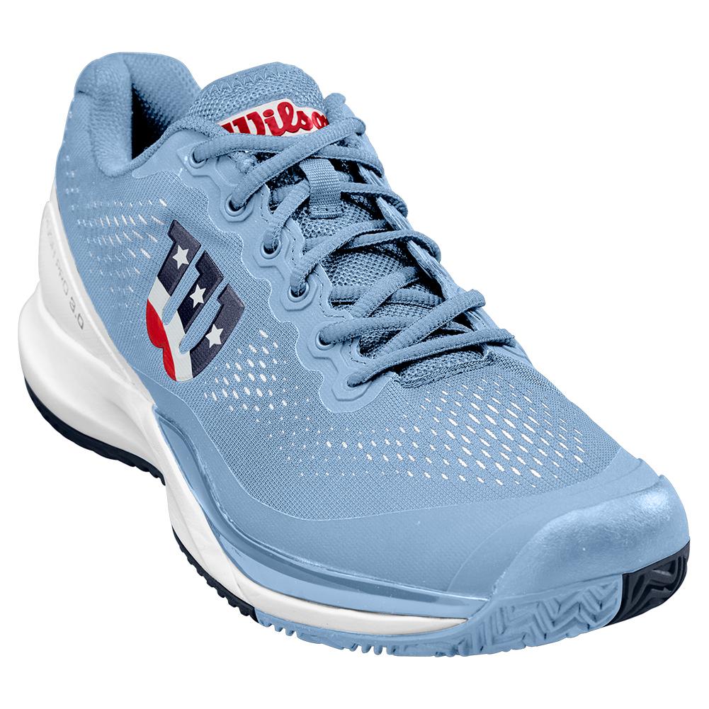 Wilson Women`s Rush Pro 3.0 Pickleball Shoes Chambry Blue and White |  Tennis Express