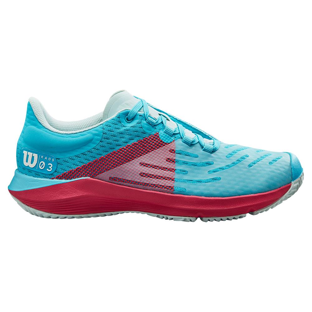 Wilson Juniors` Kaos 3.0 Tennis Shoes Scuba Blue and Love Potion